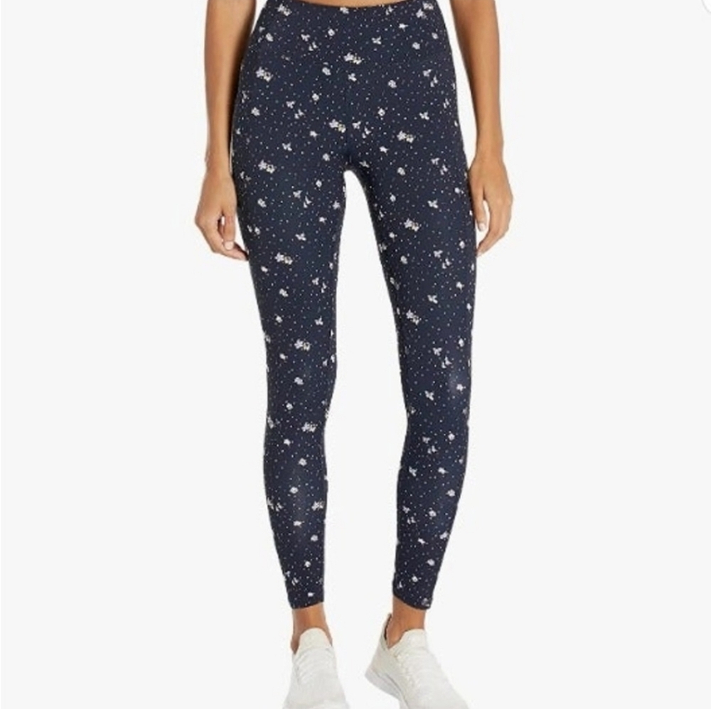 Vera Bradley Women's Active High-Waist Leggings Navy Garden Ditsy‎ Size S Small